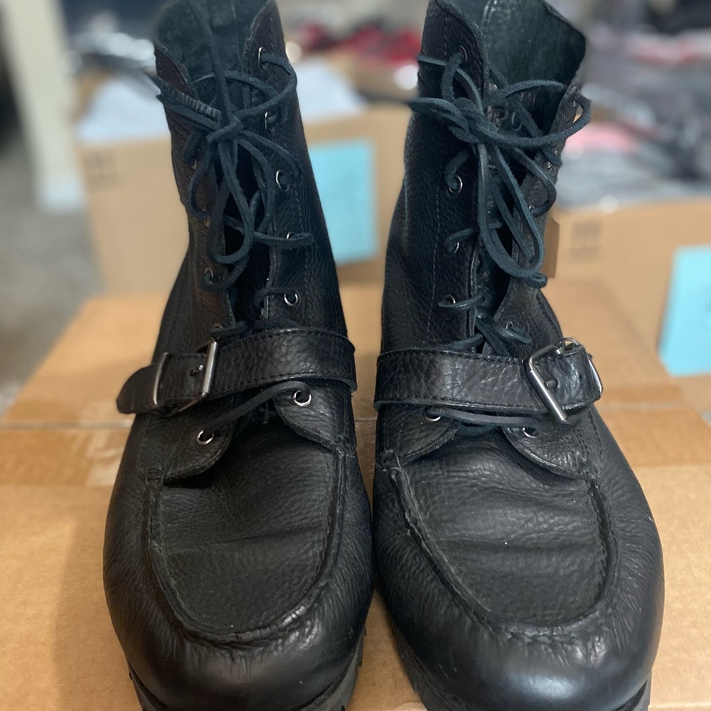Ralph Lauren Polo Boots VINTAGE Black Lace Up-Pre Loved-Men’s Size 11